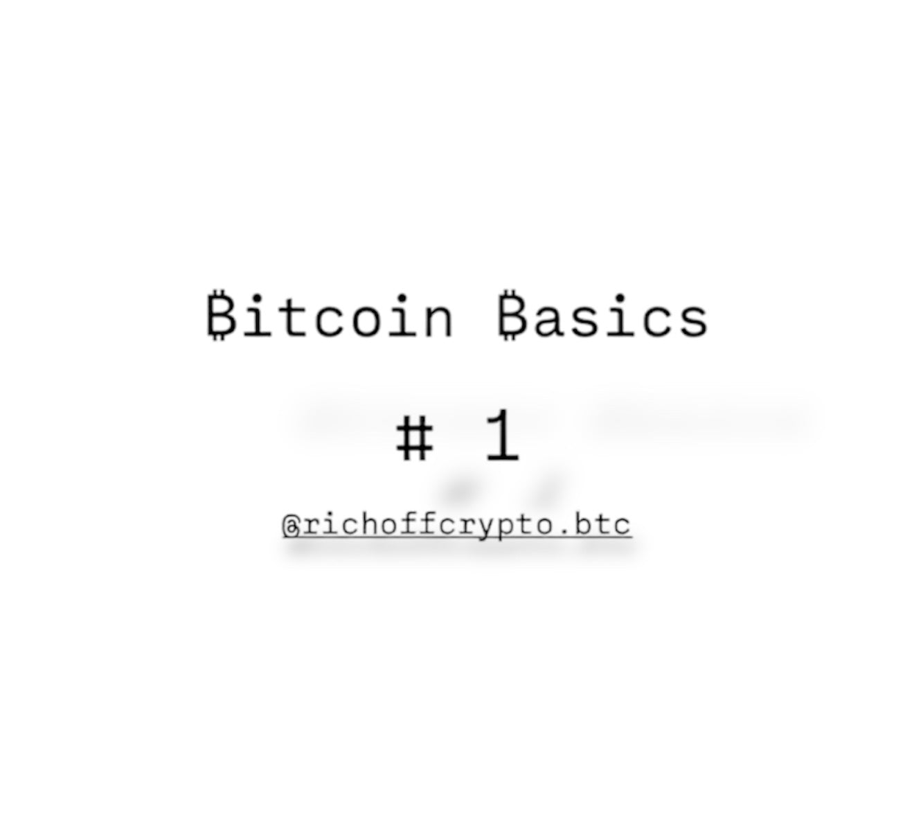 ₿itcoin ₿asics #1